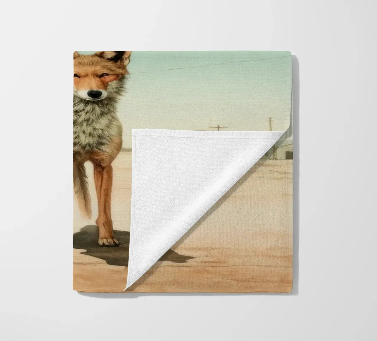 Coyote minimo 2 telo mare da Minimal Animal Art