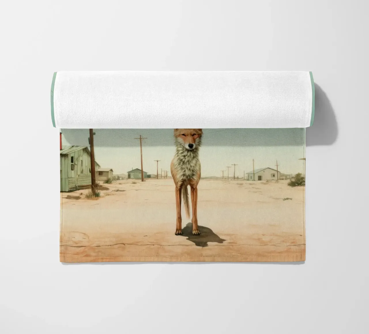 Coyote minimo 2 telo mare da Minimal Animal Art