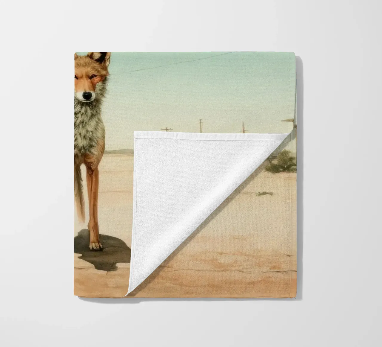 Coyote minimo 2 telo mare da Minimal Animal Art