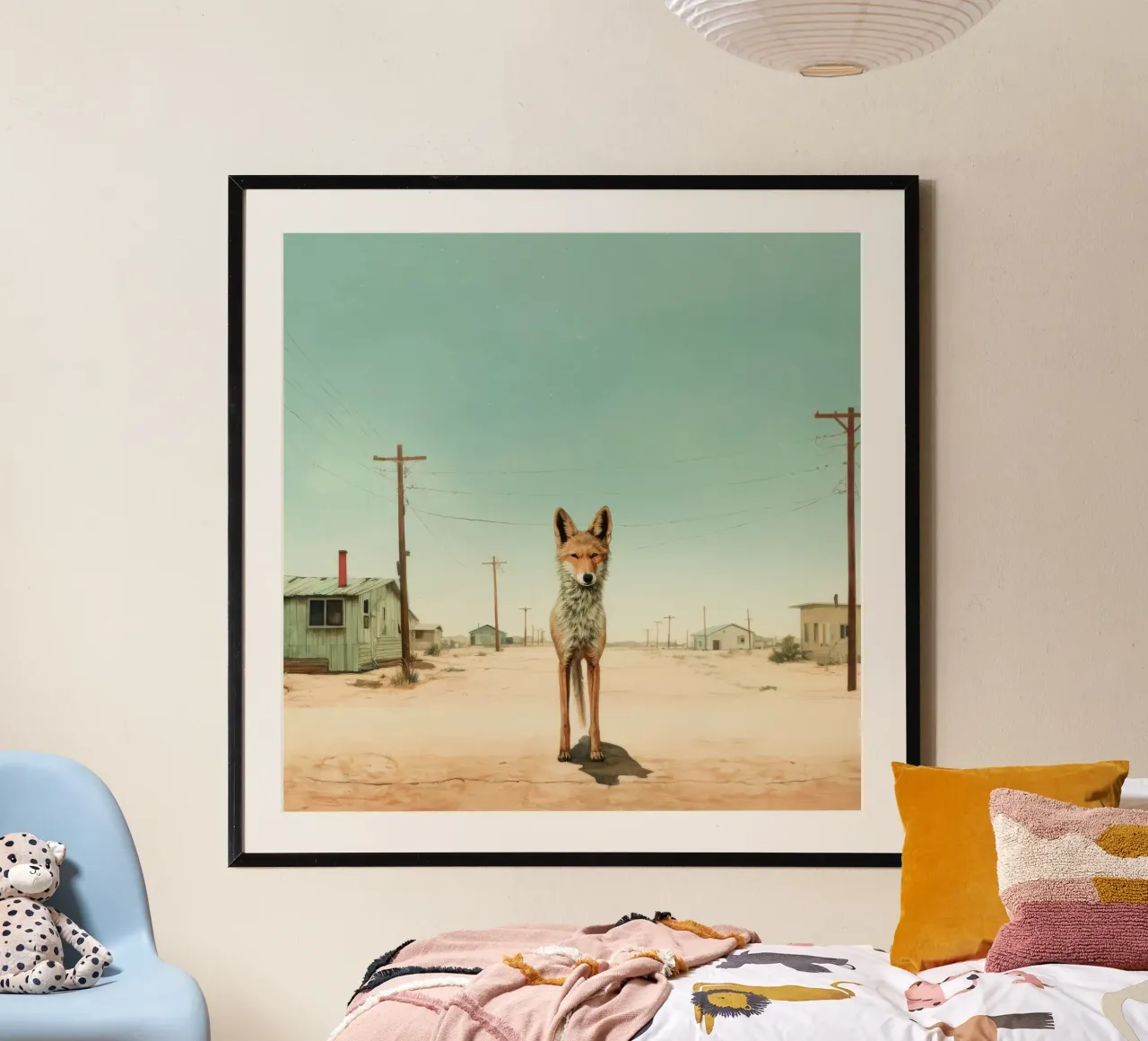 Coyote minimo 2 carta hahnemühle da Minimal Animal Art