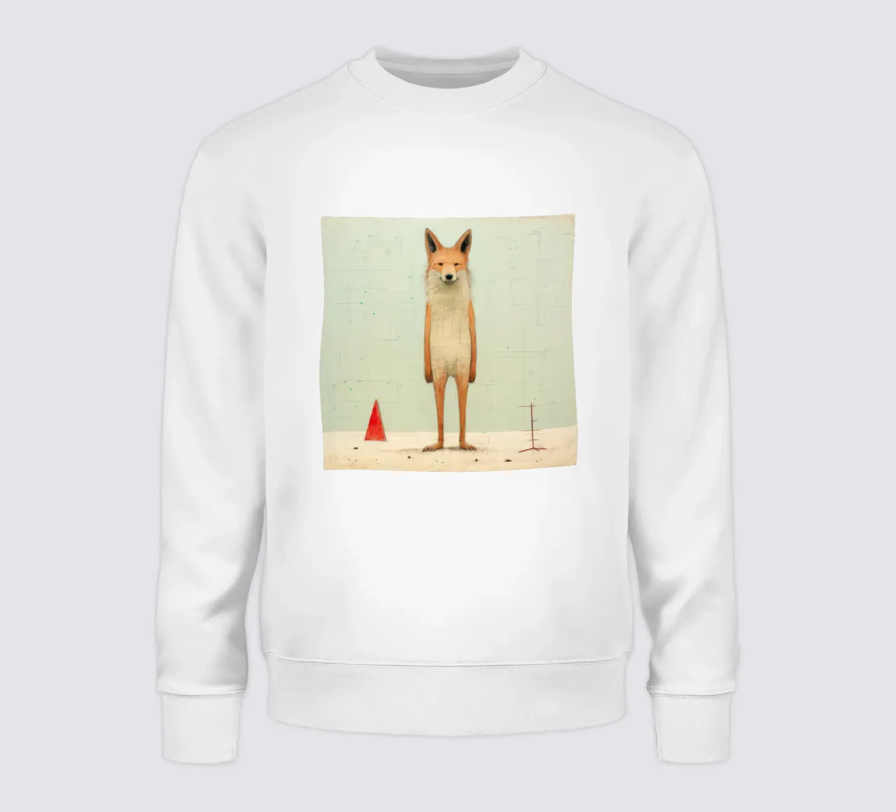Coyote minimo 3 felpa da Minimal Animal Art