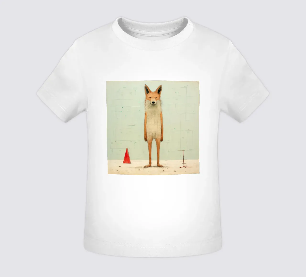 Coyote minimo 3 maglietta neonato da Minimal Animal Art