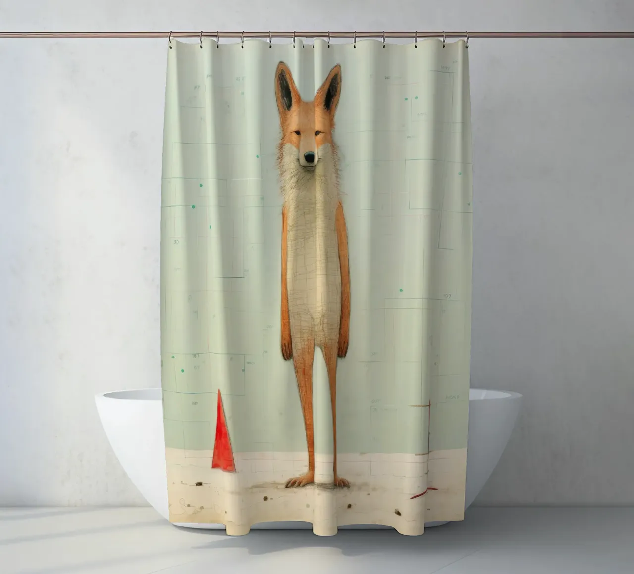 Coyote minimo 3 tenda da doccia da Minimal Animal Art