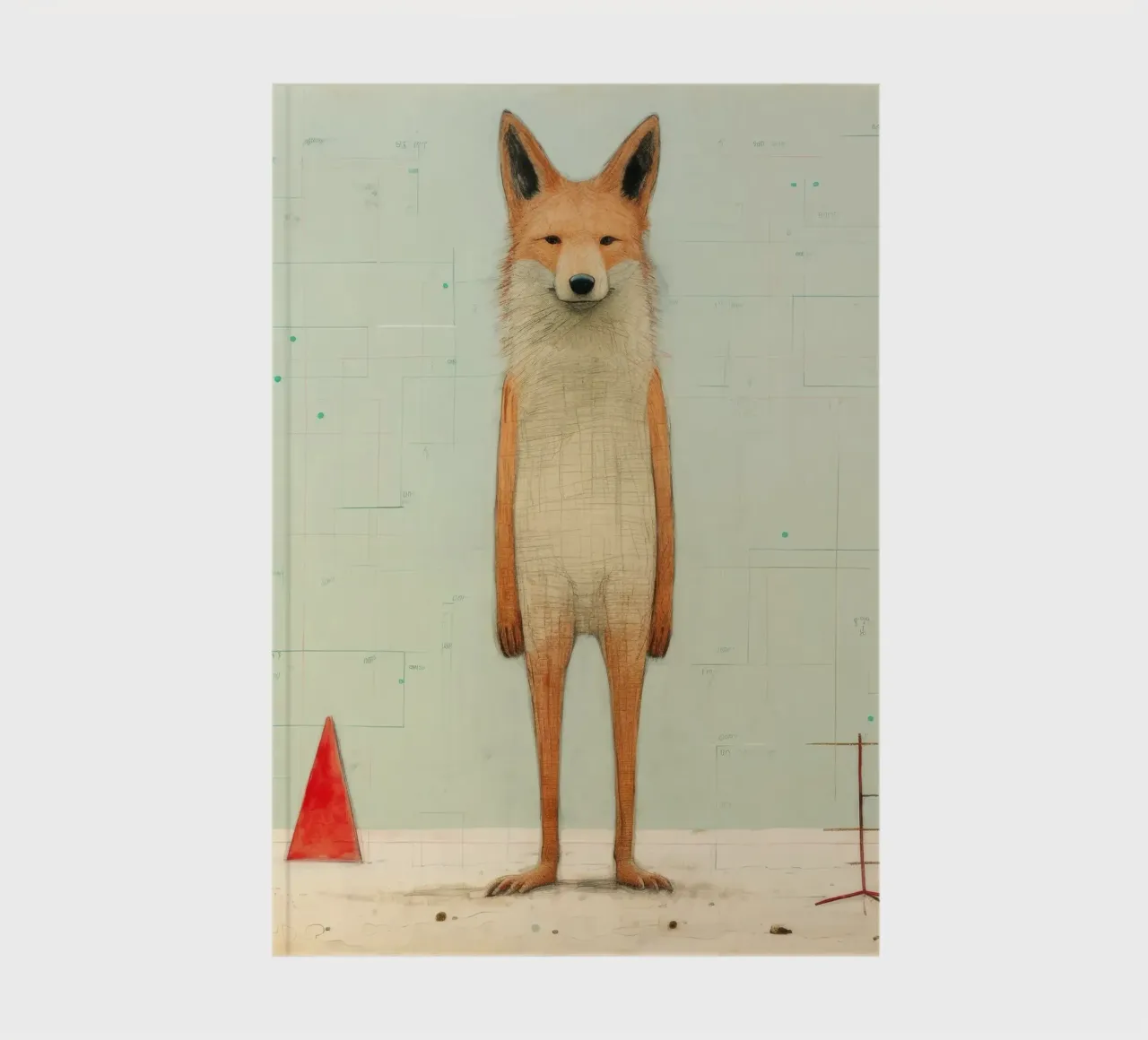 Minimal Coyote 3 notebook by Minimal Animal Art