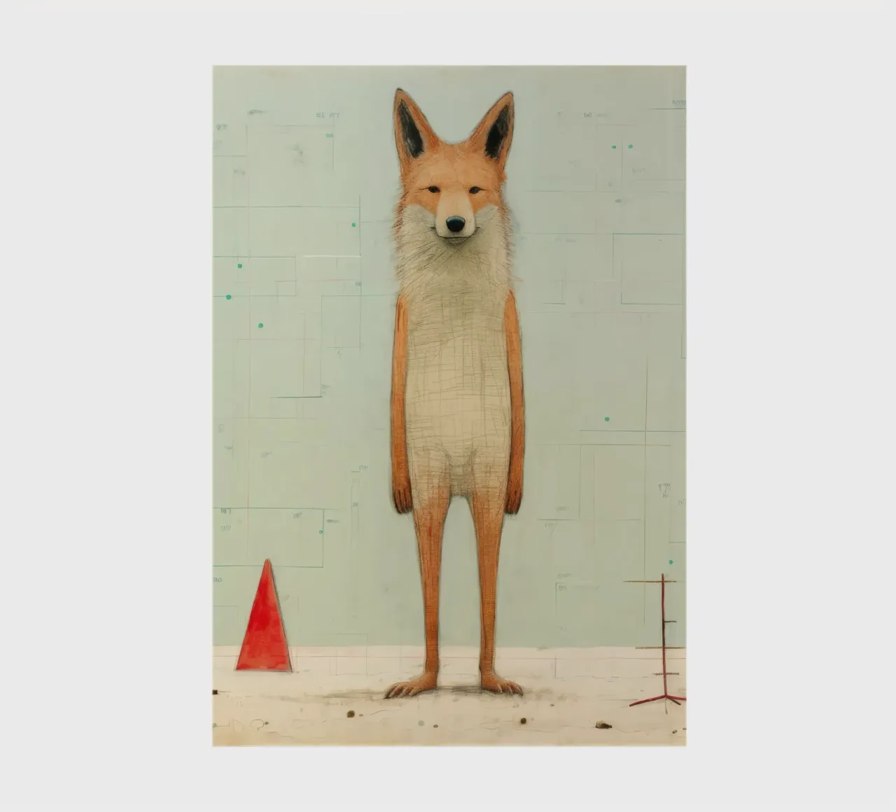 Minimal Coyote 3 notebook by Minimal Animal Art
