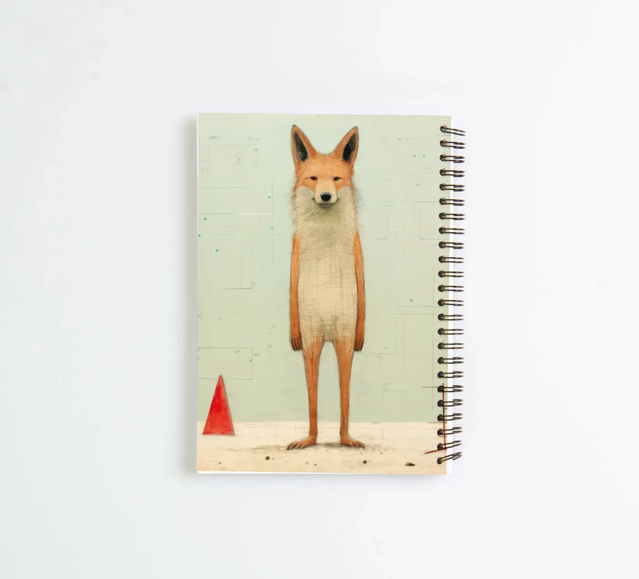 Coyote minimo 3 diario ad anelli da Minimal Animal Art