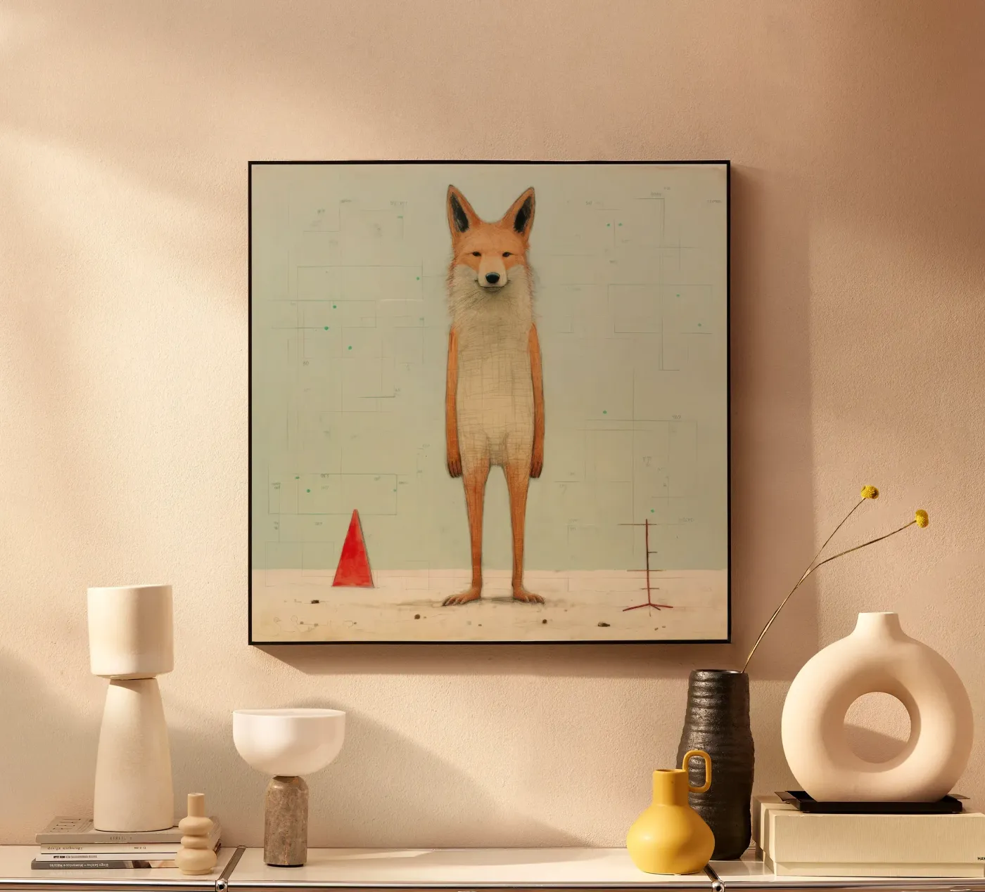 Minimal Coyote plexiglass da Minimal Animal Art