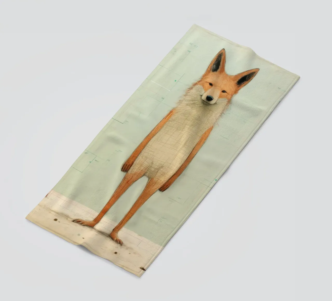Coyote minimo 3 telo mare da Minimal Animal Art