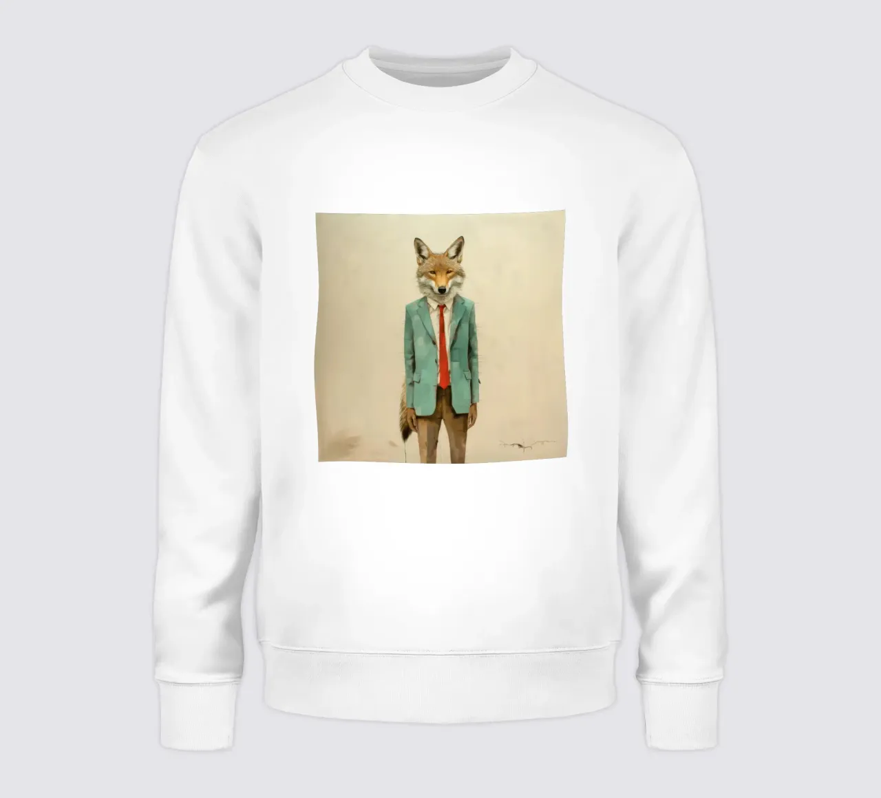 Coyote minimal 4 sweat de Minimal Animal Art