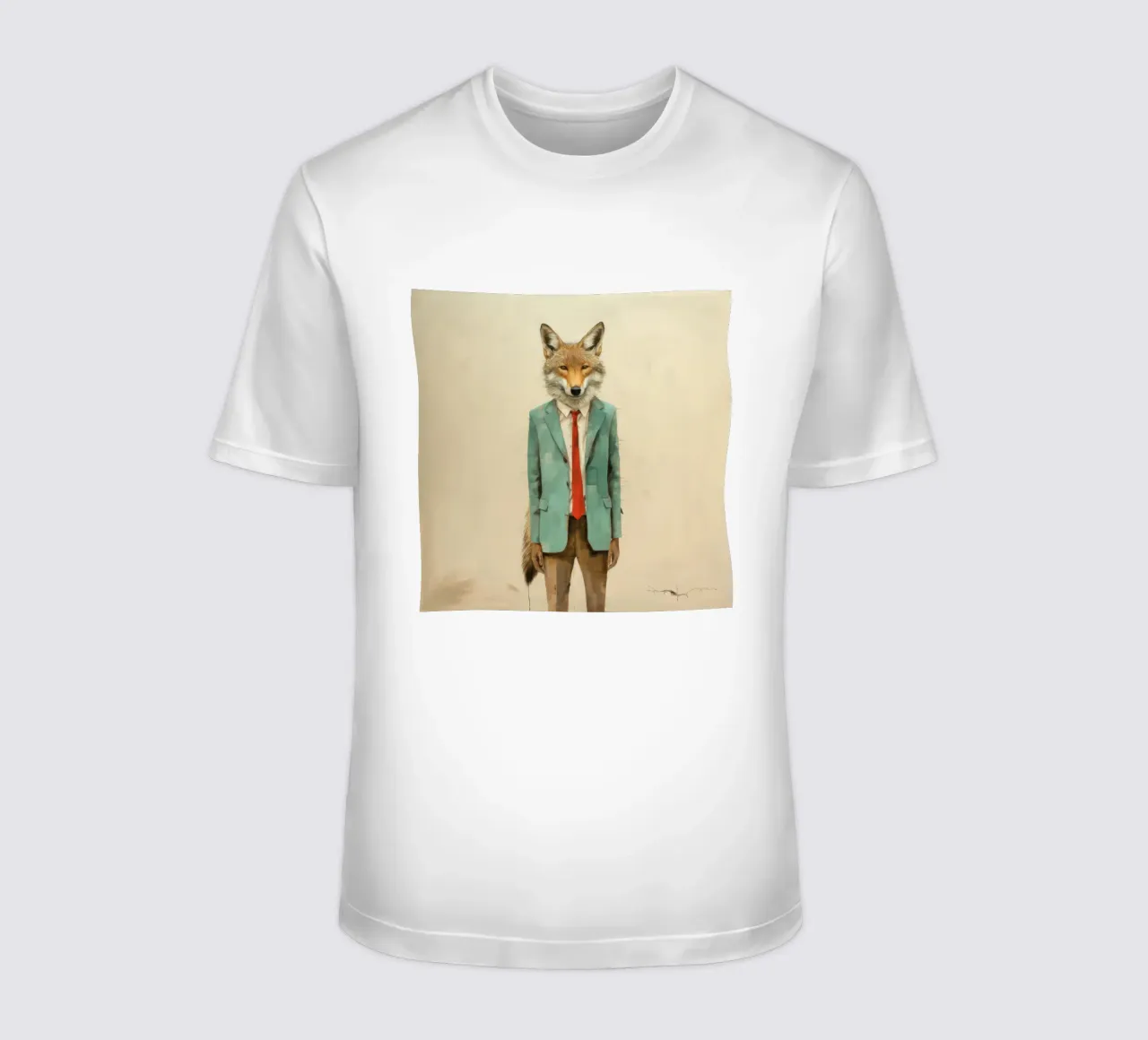Coyote minimo 4 t-shirt da Minimal Animal Art