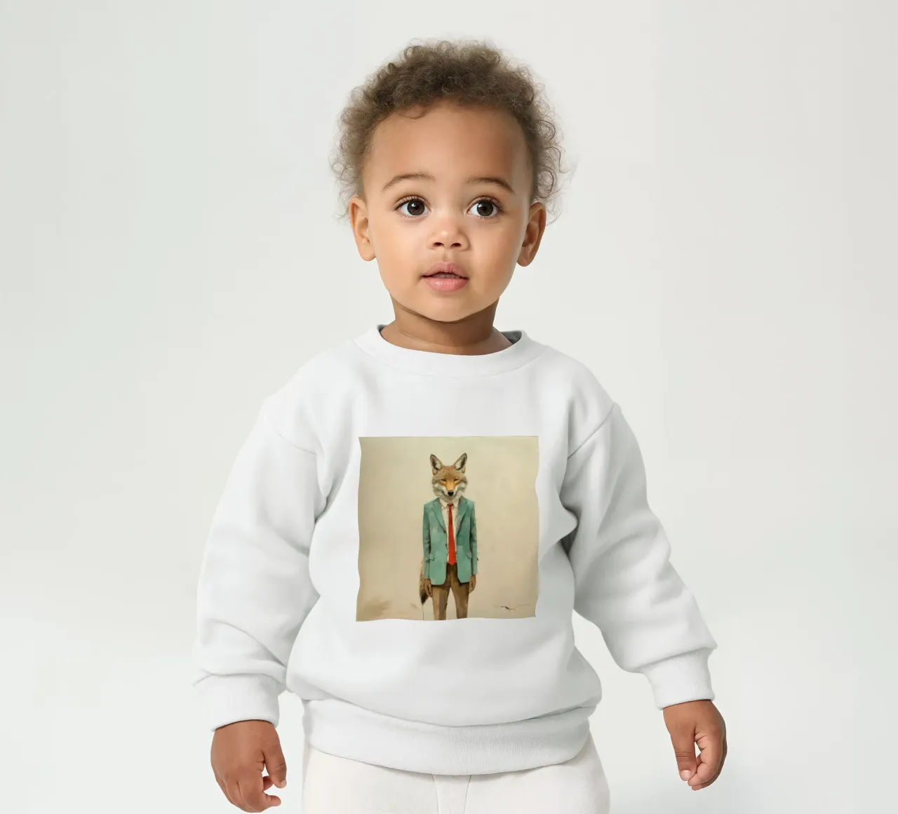 Coyote minimo 4 felpa neonato da Minimal Animal Art