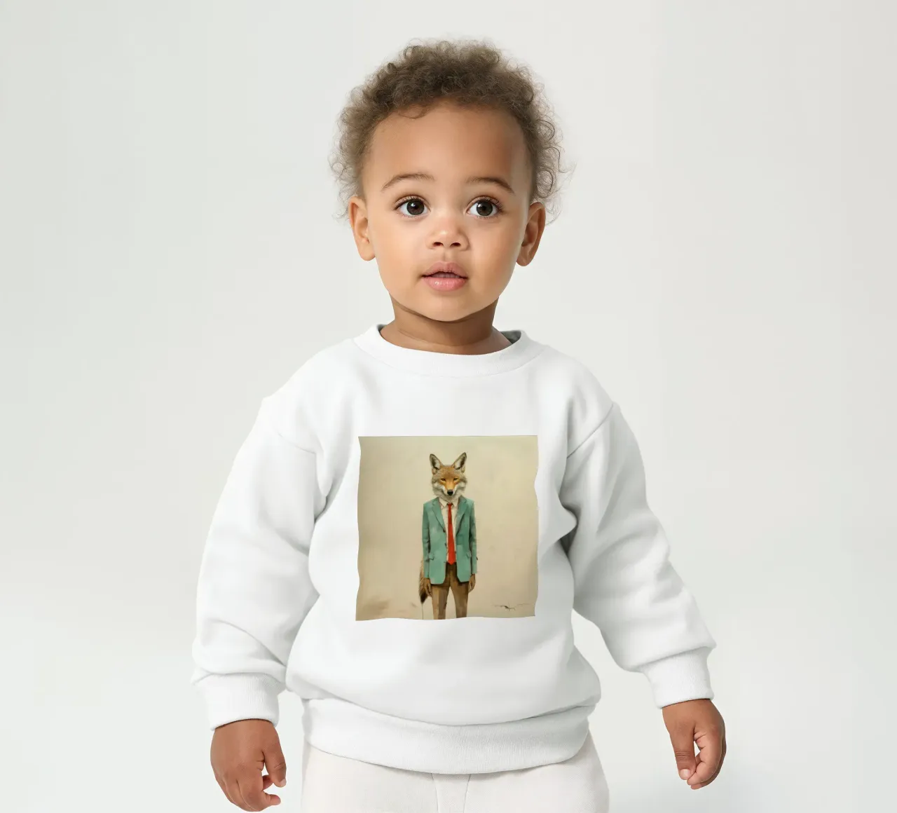 Minimal Kojote 4 Baby Sweatshirt von Minimal Animal Art