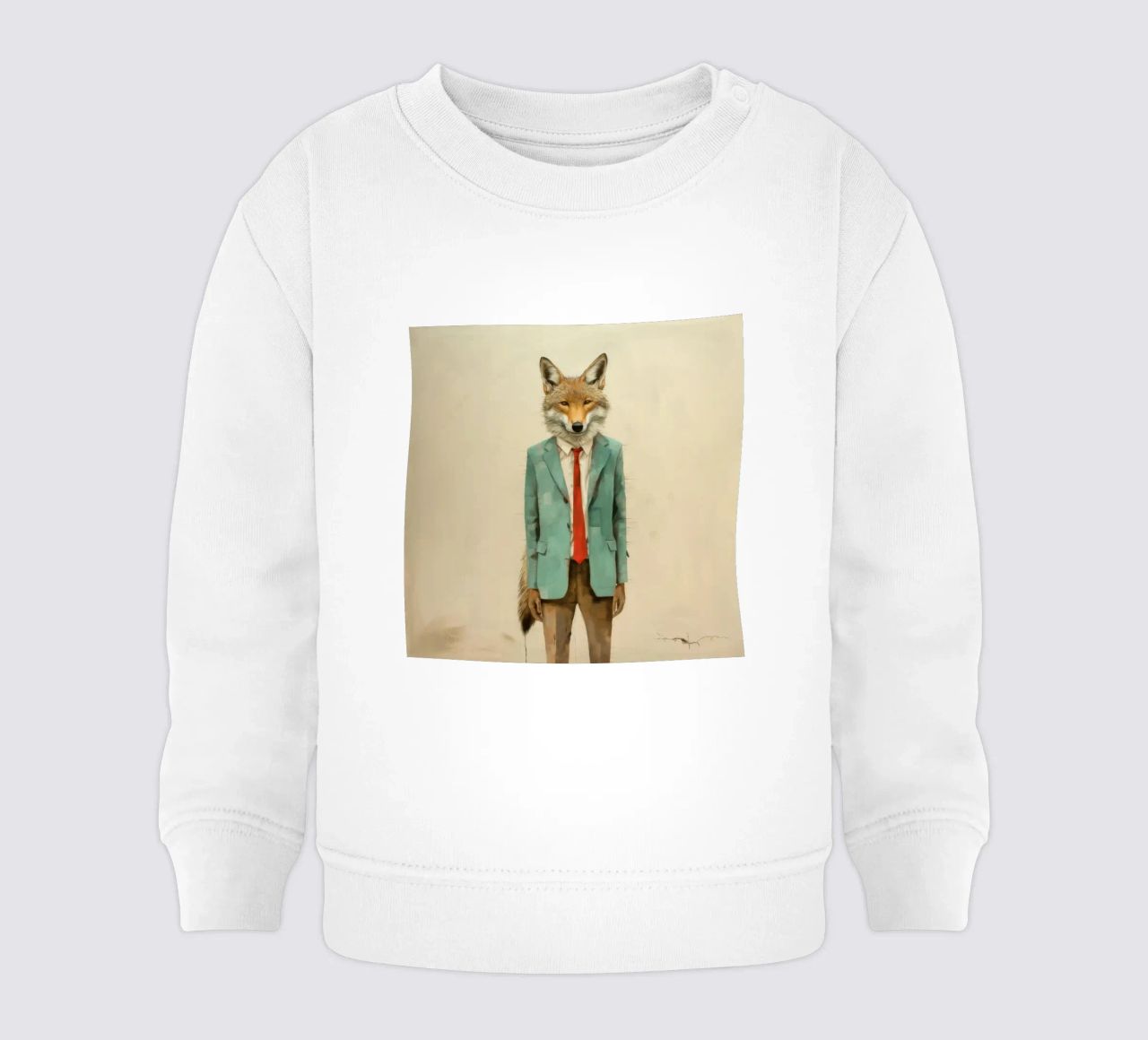 Coyote minimo 4 felpa neonato da Minimal Animal Art