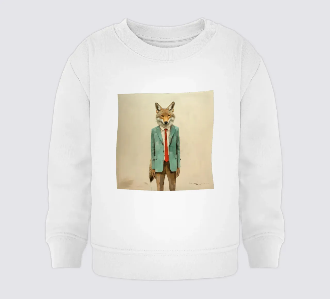 Coyote minimo 4 felpa neonato da Minimal Animal Art