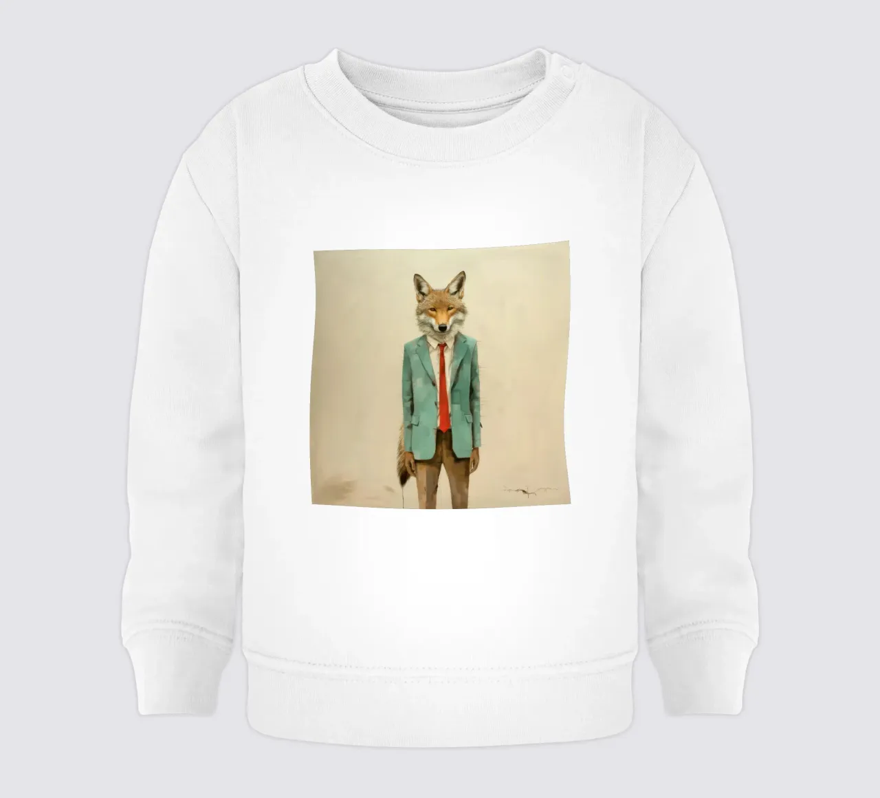 Minimal Kojote 4 Baby Sweatshirt von Minimal Animal Art
