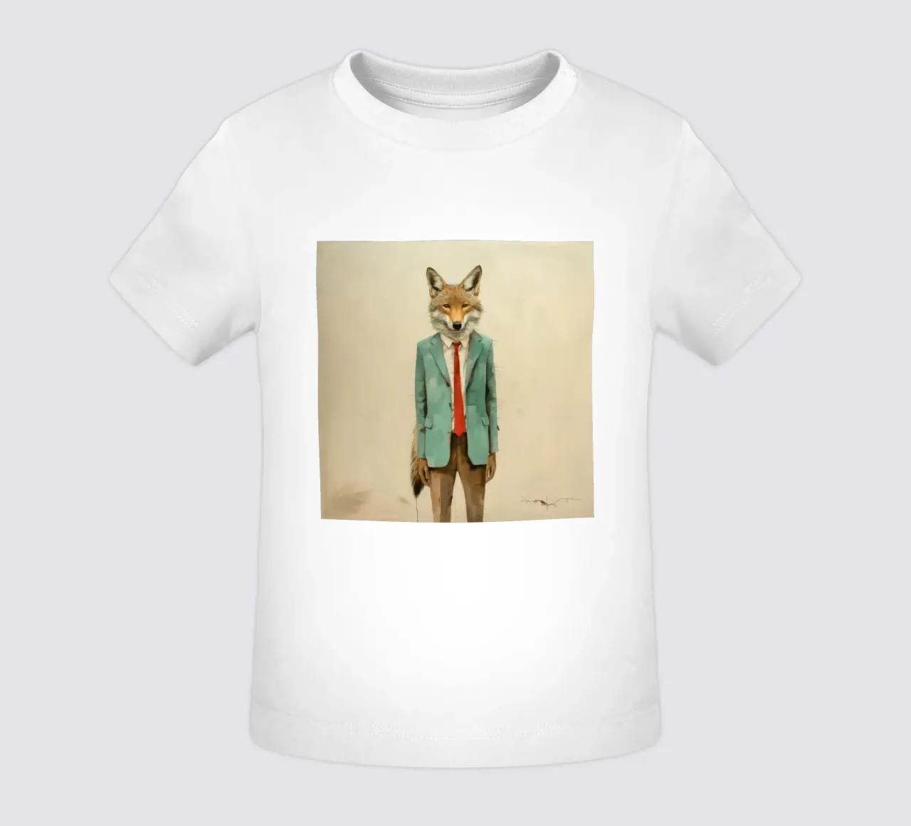 Coyote minimo 4 maglietta neonato da Minimal Animal Art
