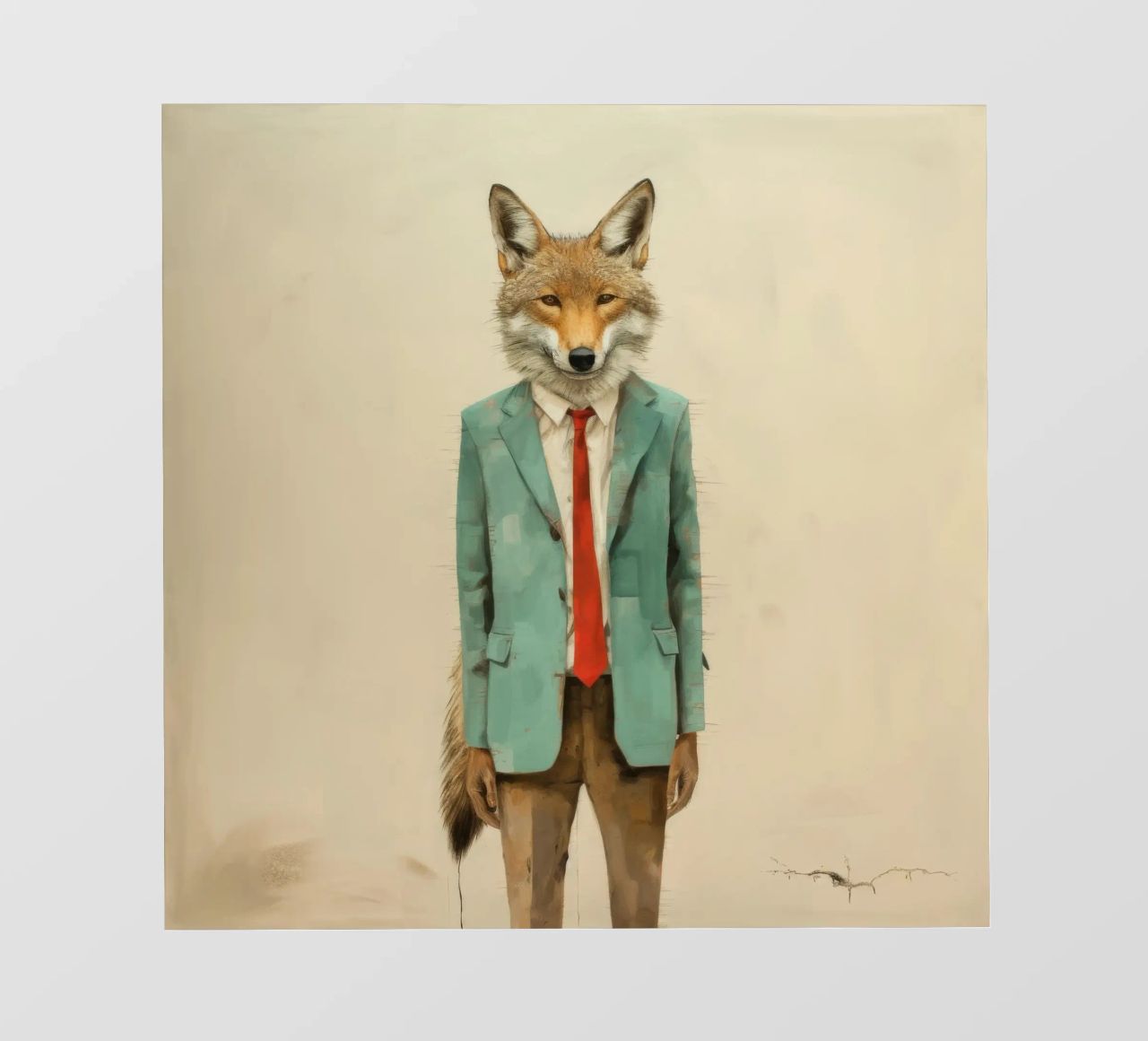 Coyote minimo 4 pellicola backlit da Minimal Animal Art