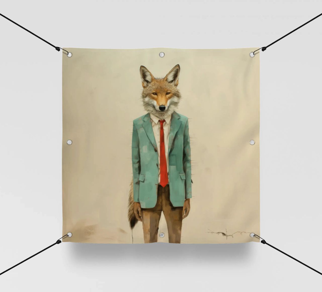 Coyote minimo 4 telo in pvc da Minimal Animal Art