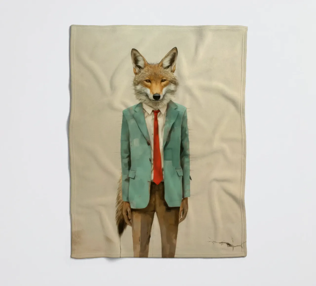 Coyote minimo 4 coperta in pile da Minimal Animal Art