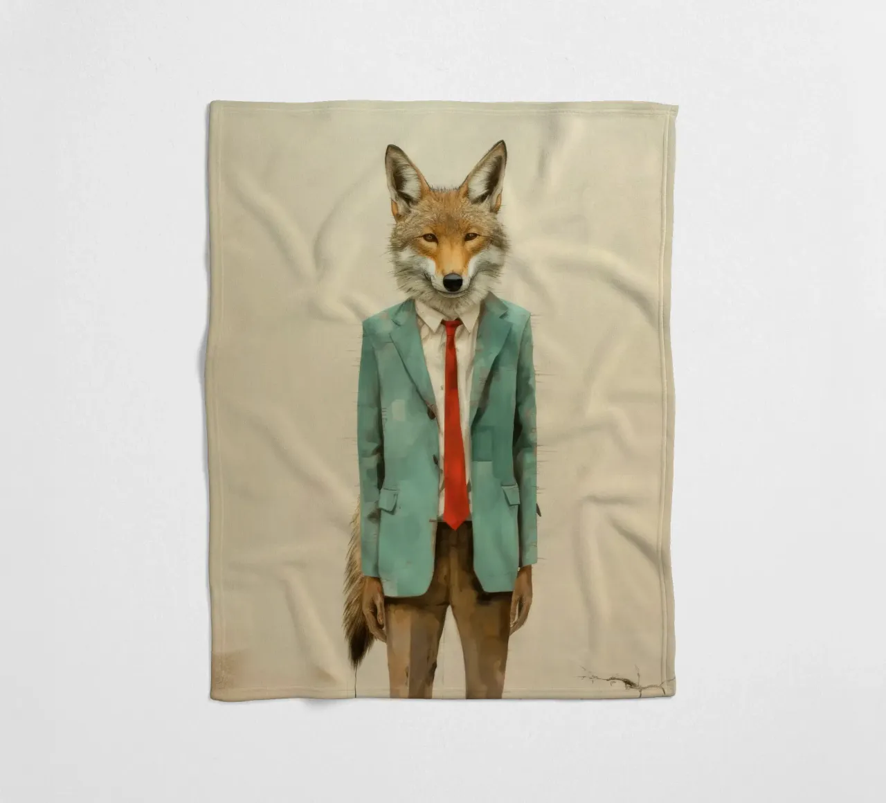 Coyote minimo 4 coperta in pile da Minimal Animal Art