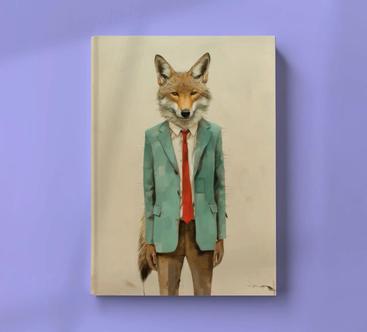 Minimal Coyote 4 notebook by Minimal Animal Art
