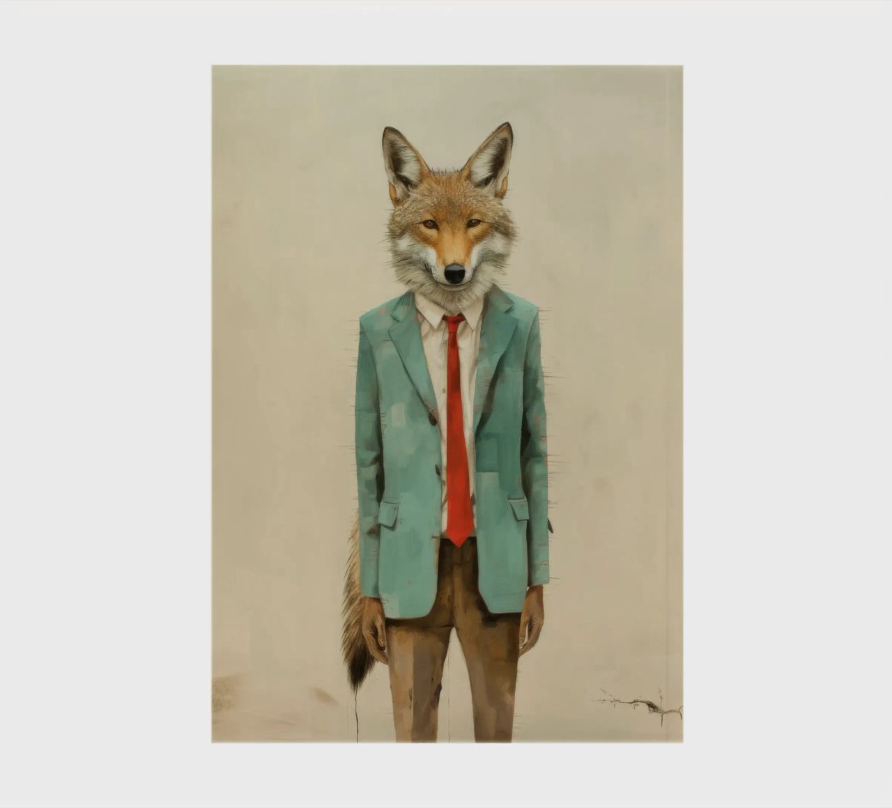 Minimal Coyote 4 notebook by Minimal Animal Art