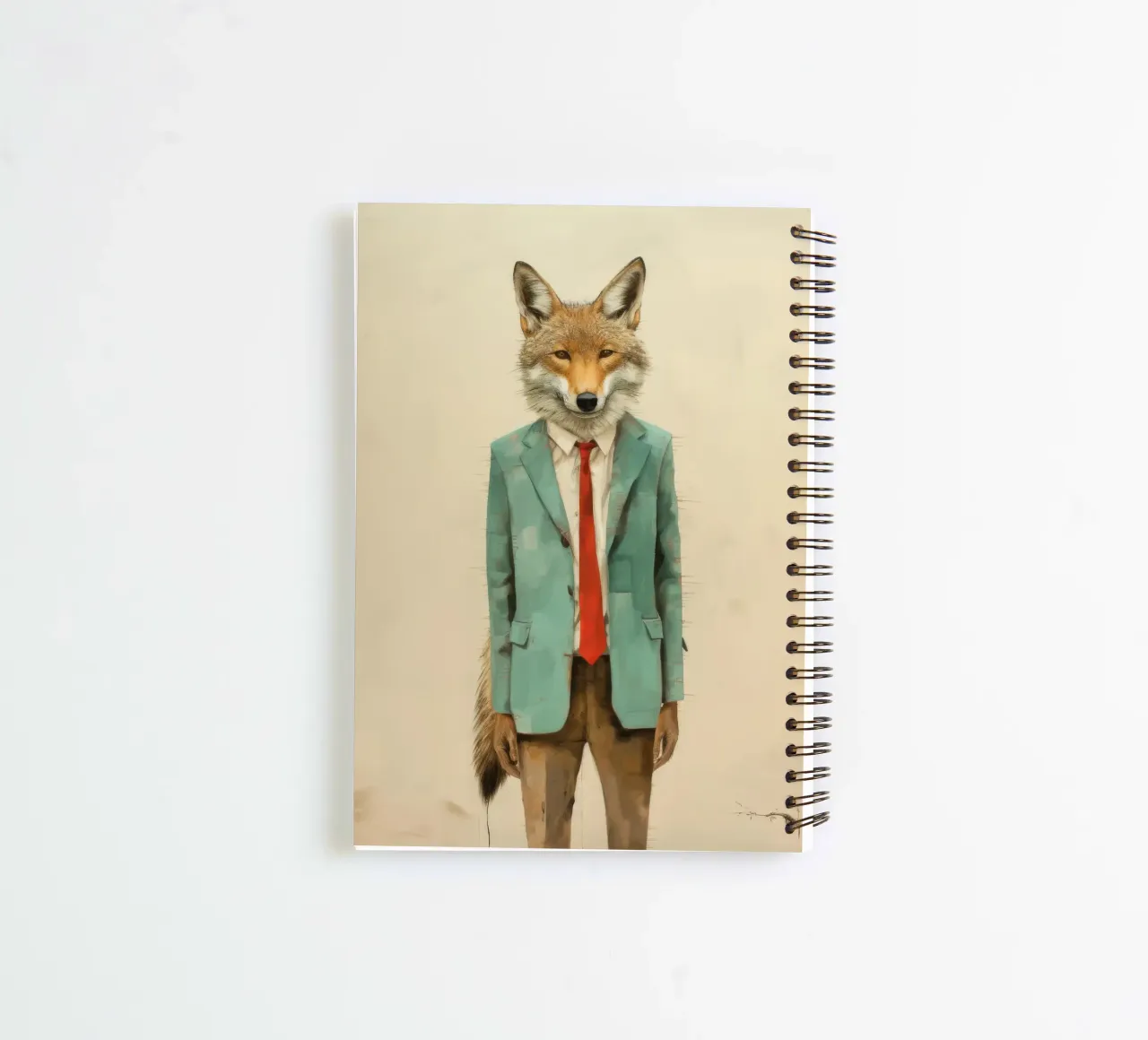 Minimal Coyote 4 spiral notebook by Minimal Animal Art