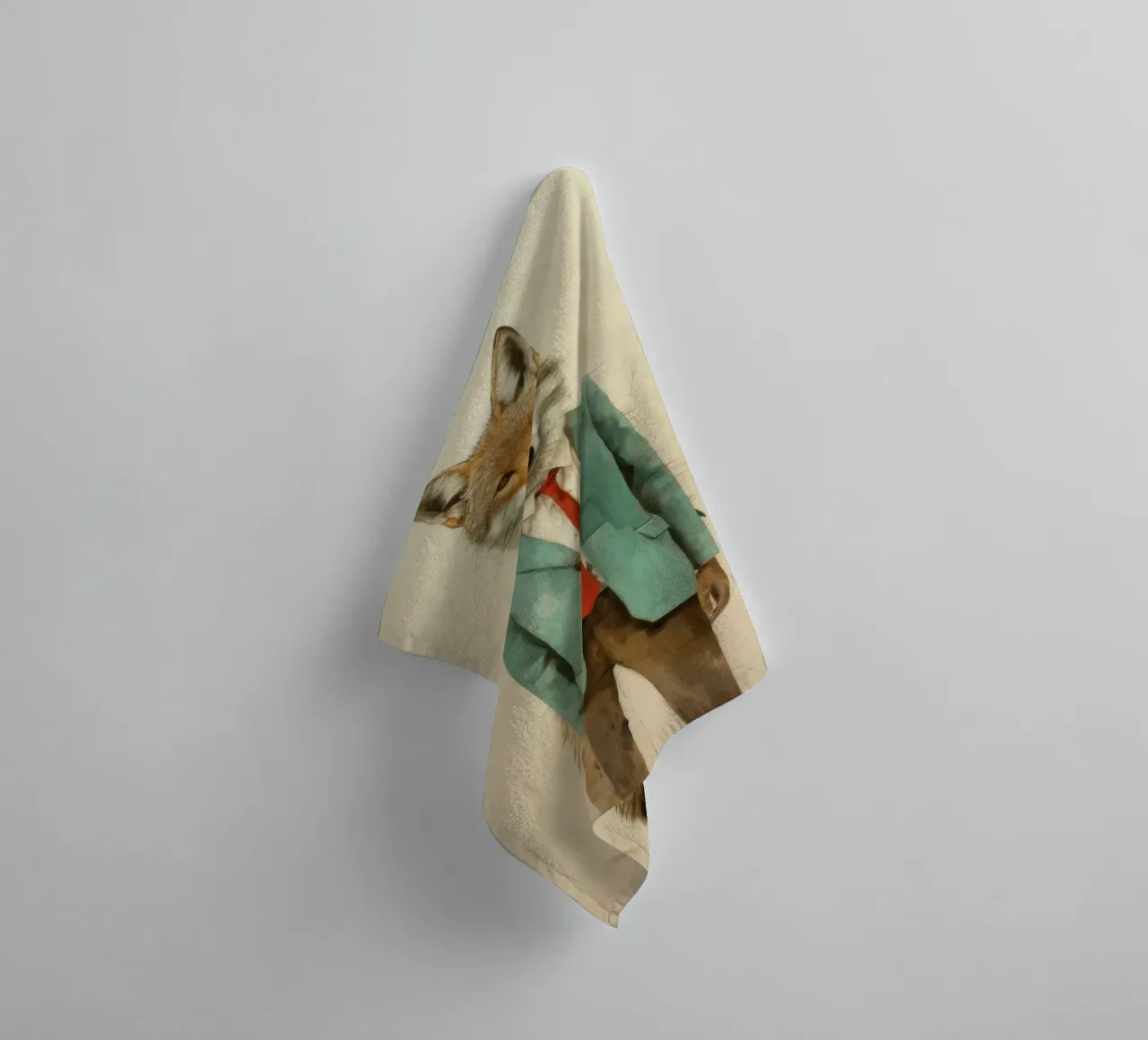 Coyote minimo 4 asciugamano da bagno da Minimal Animal Art