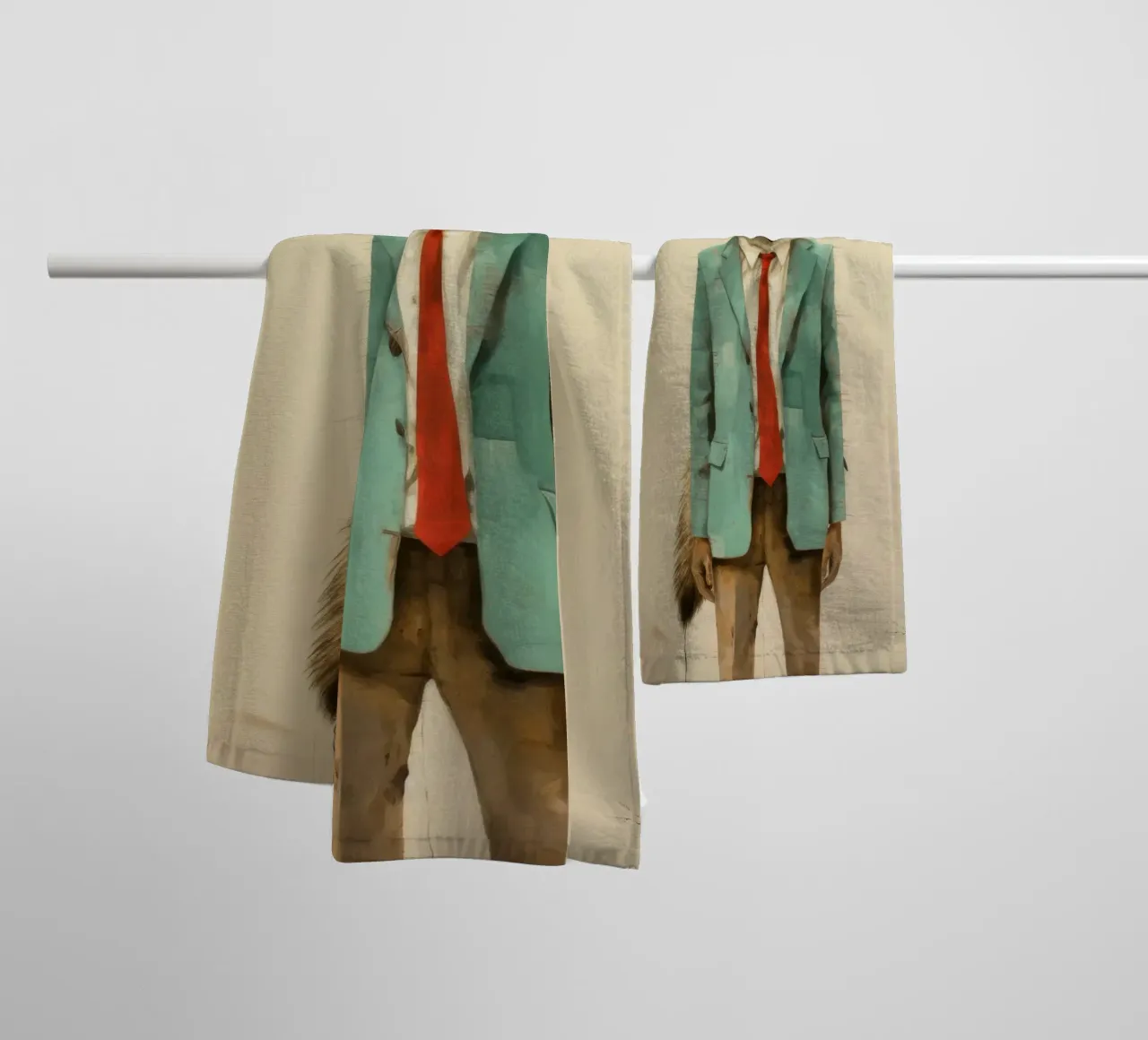 Coyote minimo 4 asciugamano da bagno da Minimal Animal Art
