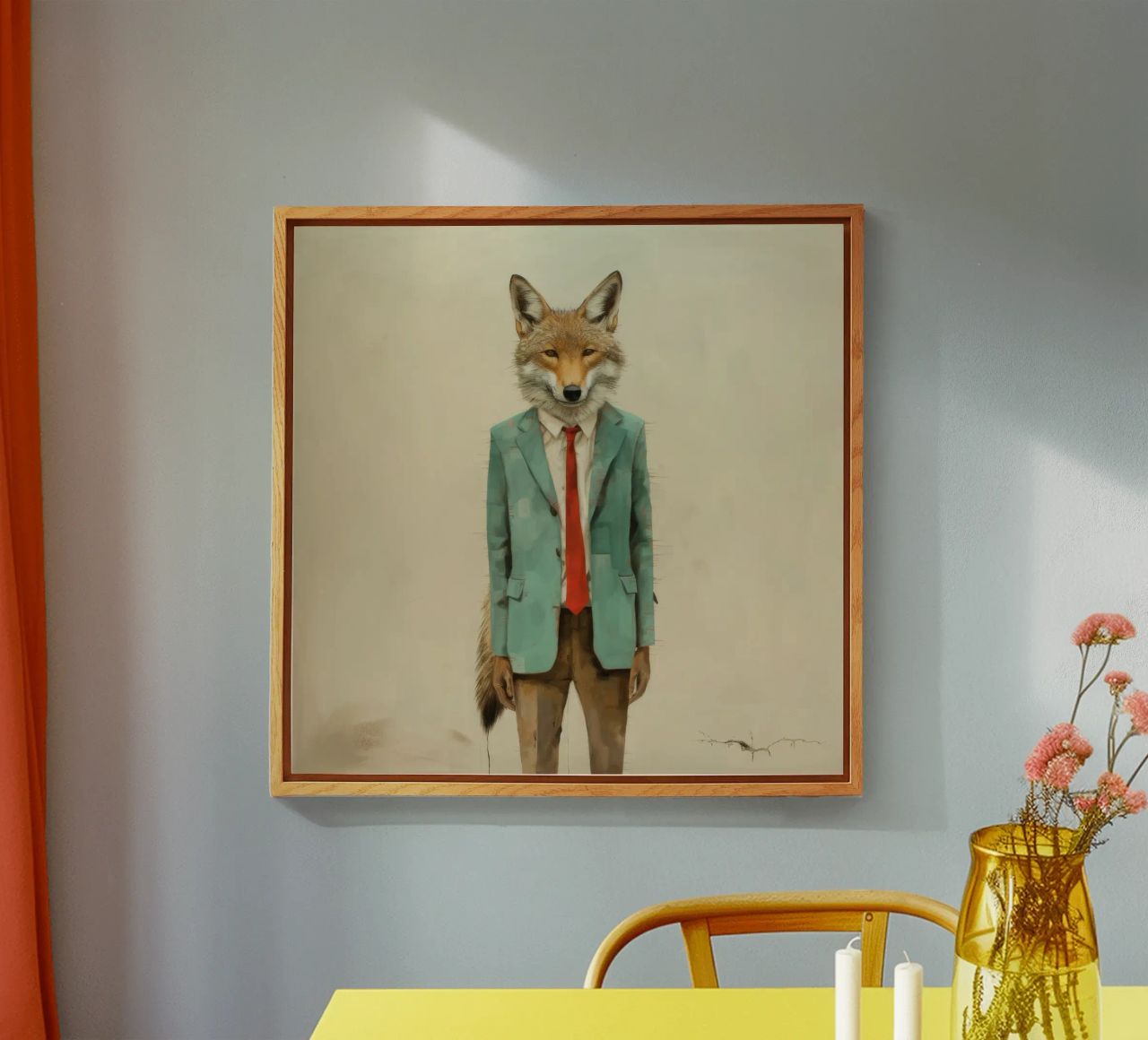 Coyote minimo 4 plexiglass da Minimal Animal Art