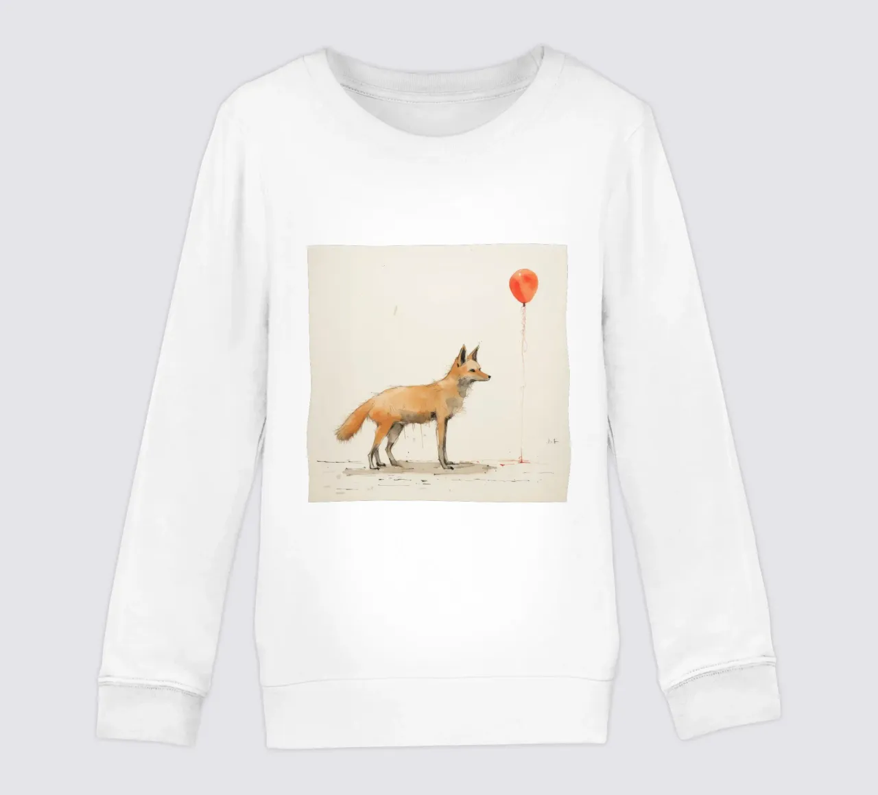 Coyote minimo 1 felpa bambino da Minimal Animal Art