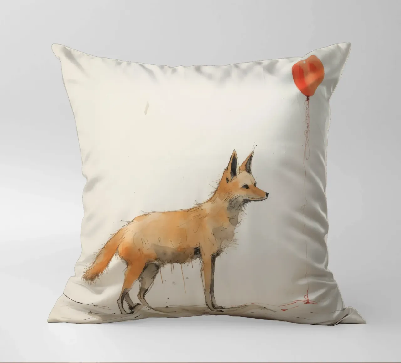 Coyote minimo 1 cuscino da Minimal Animal Art