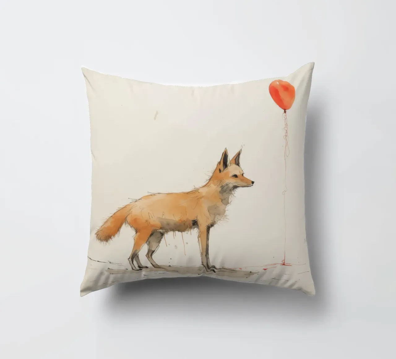 Coyote minimo 1 cuscino da Minimal Animal Art