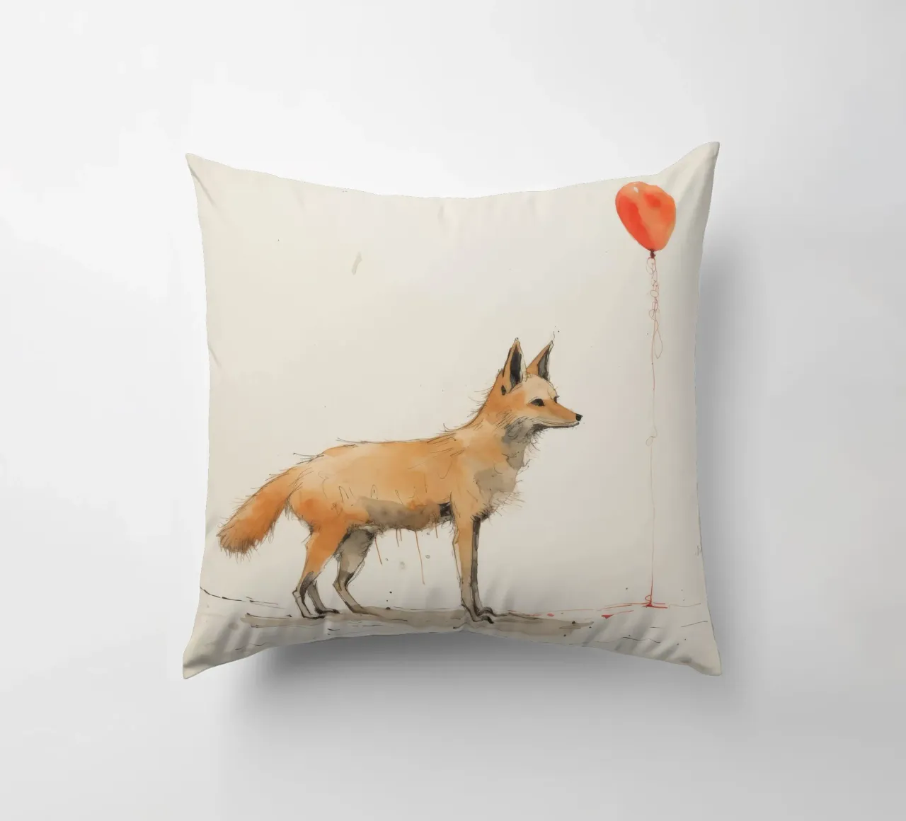 Coyote minimo 1 cuscino da Minimal Animal Art