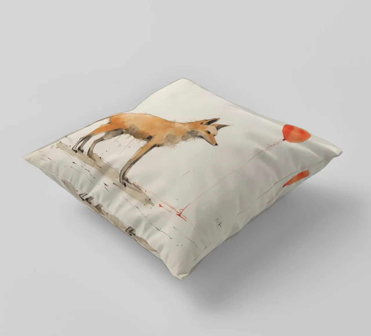 Coyote minimo 1 cuscino da Minimal Animal Art