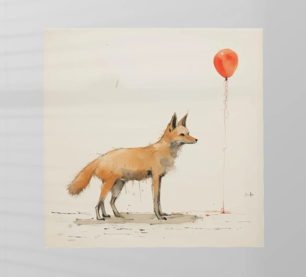 Coyote minimo 1 pellicola backlit da Minimal Animal Art