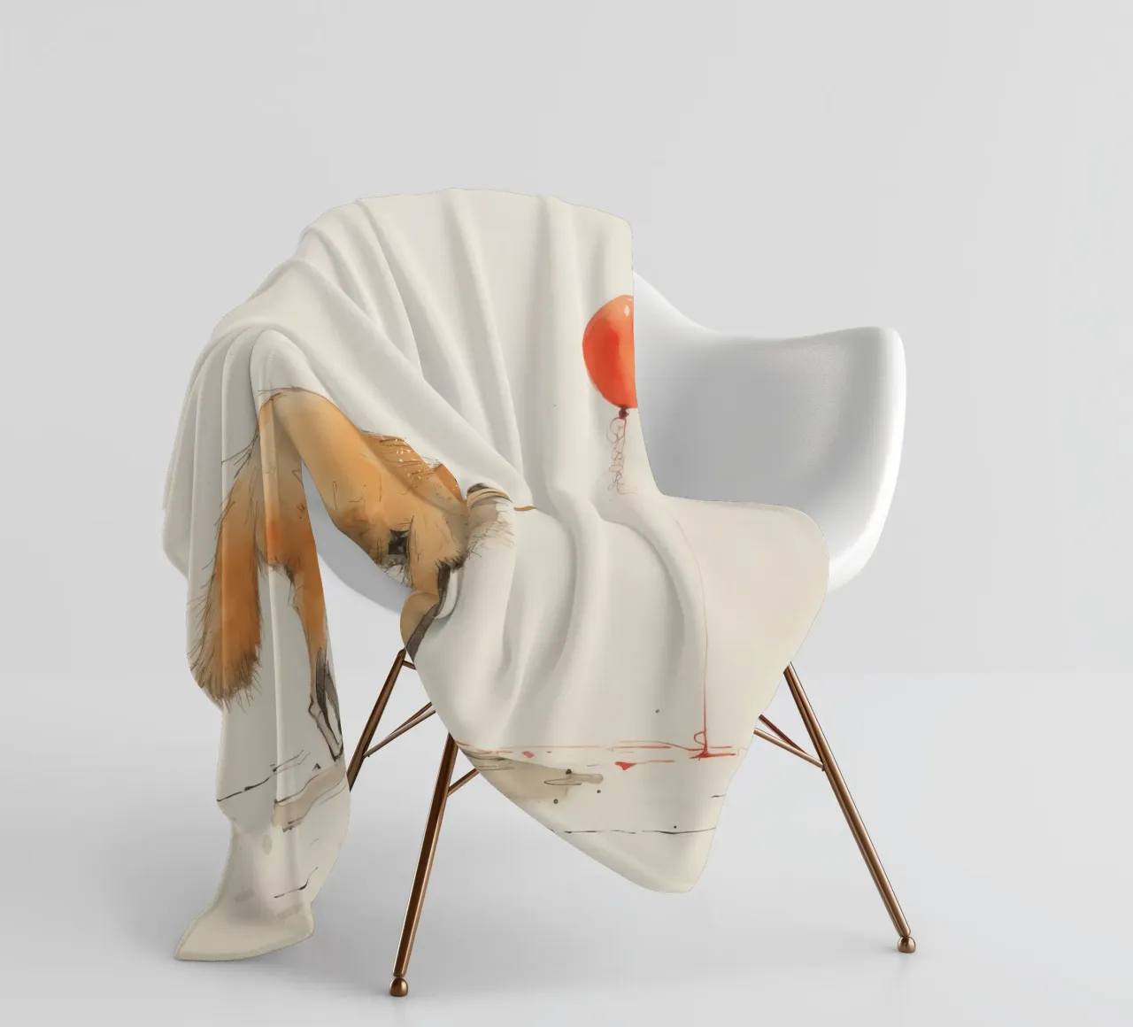 Coyote minimo 1 coperta in pile da Minimal Animal Art