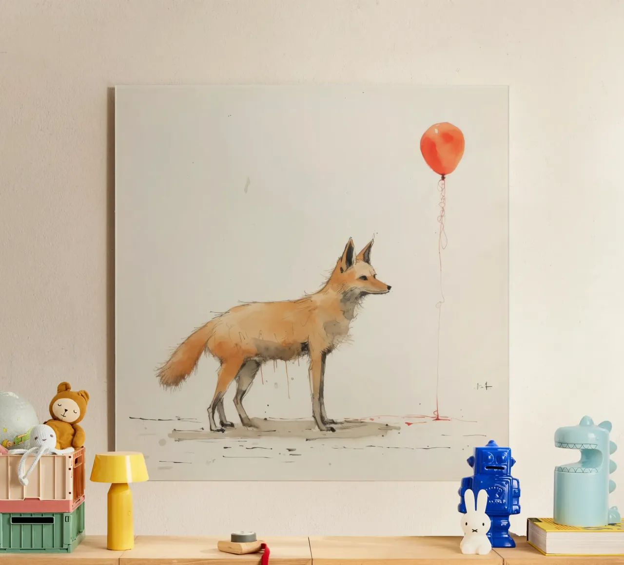 Minimo Coyote plexiglass da Minimal Animal Art