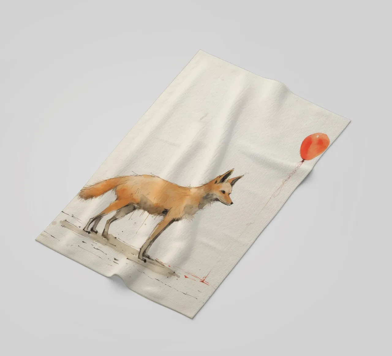 Coyote minimo 1 telo mare da Minimal Animal Art