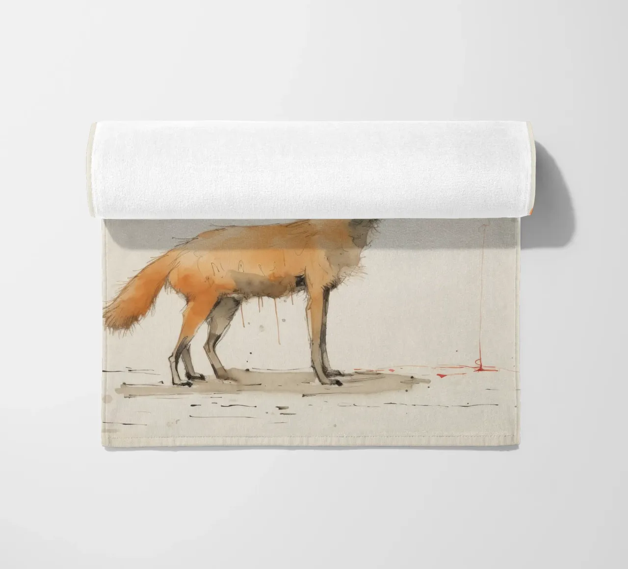 Coyote minimo 1 telo mare da Minimal Animal Art