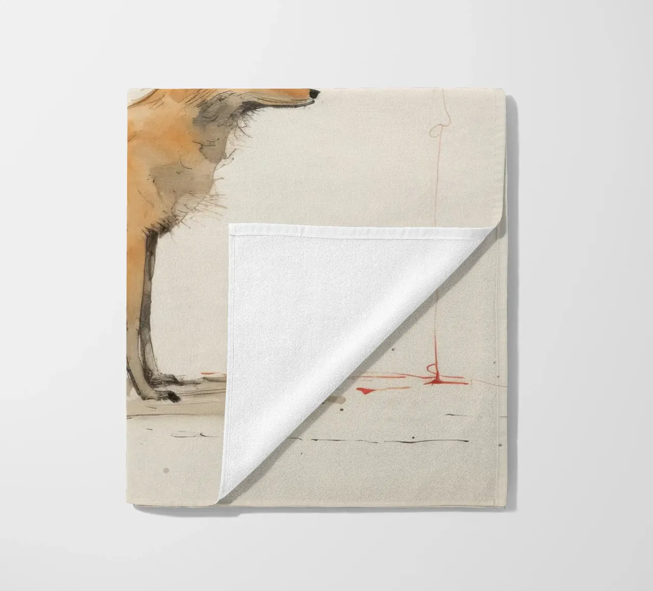 Coyote minimo 1 telo mare da Minimal Animal Art