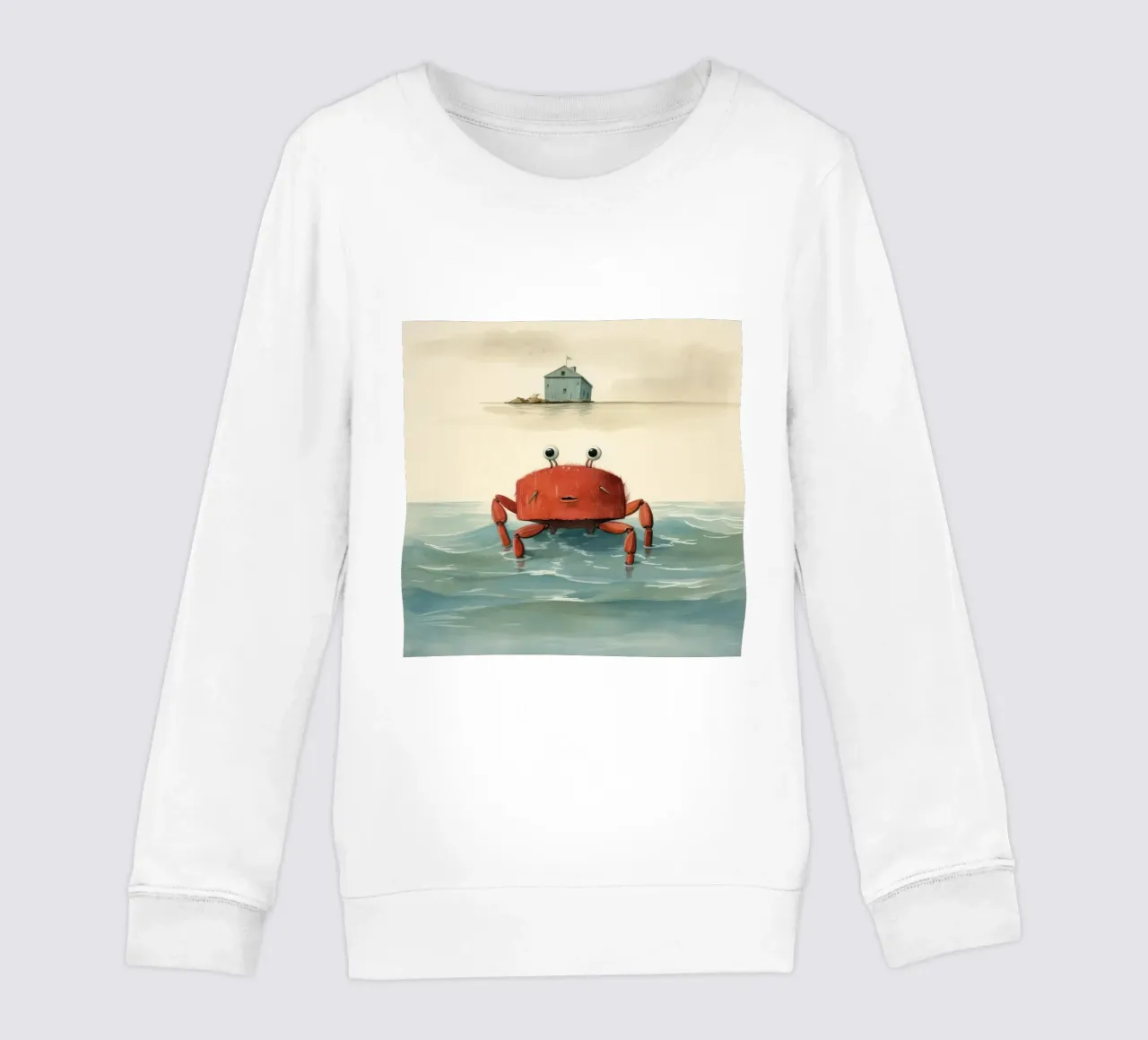 Granchio minimo 2 felpa bambino da Minimal Animal Art