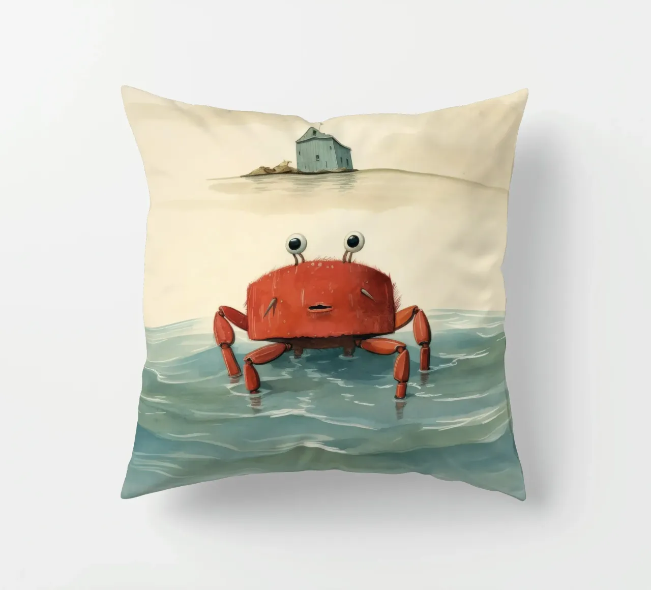 Granchio minimo 2 cuscino da Minimal Animal Art