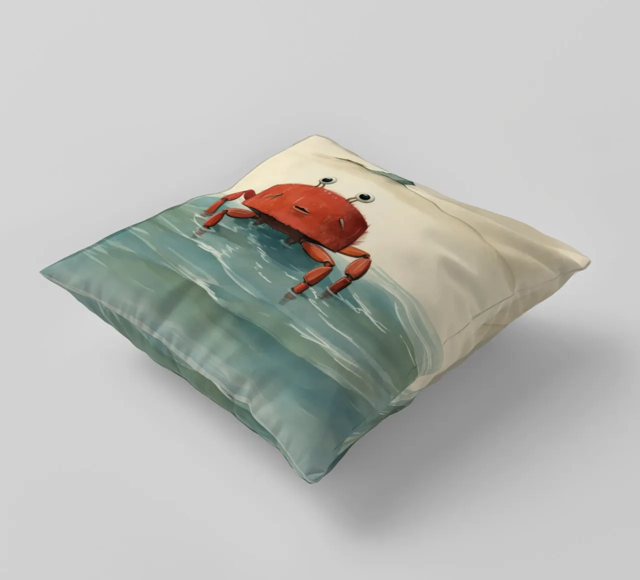 Granchio minimo 2 cuscino da Minimal Animal Art