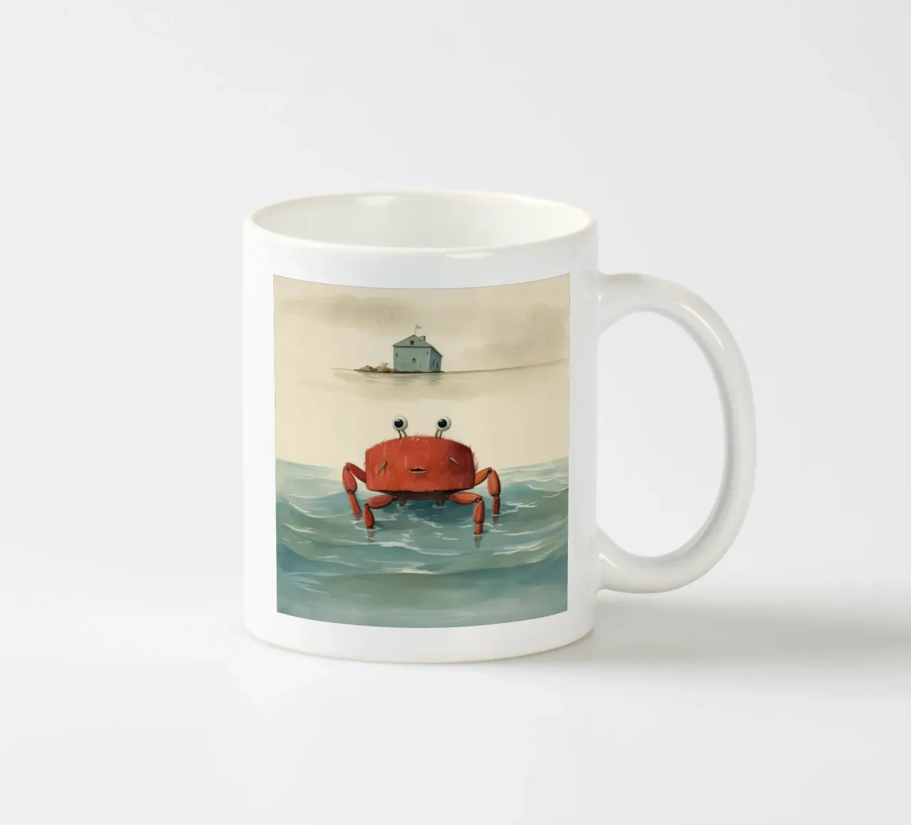 Granchio minimo 2 tazza in ceramica da Minimal Animal Art