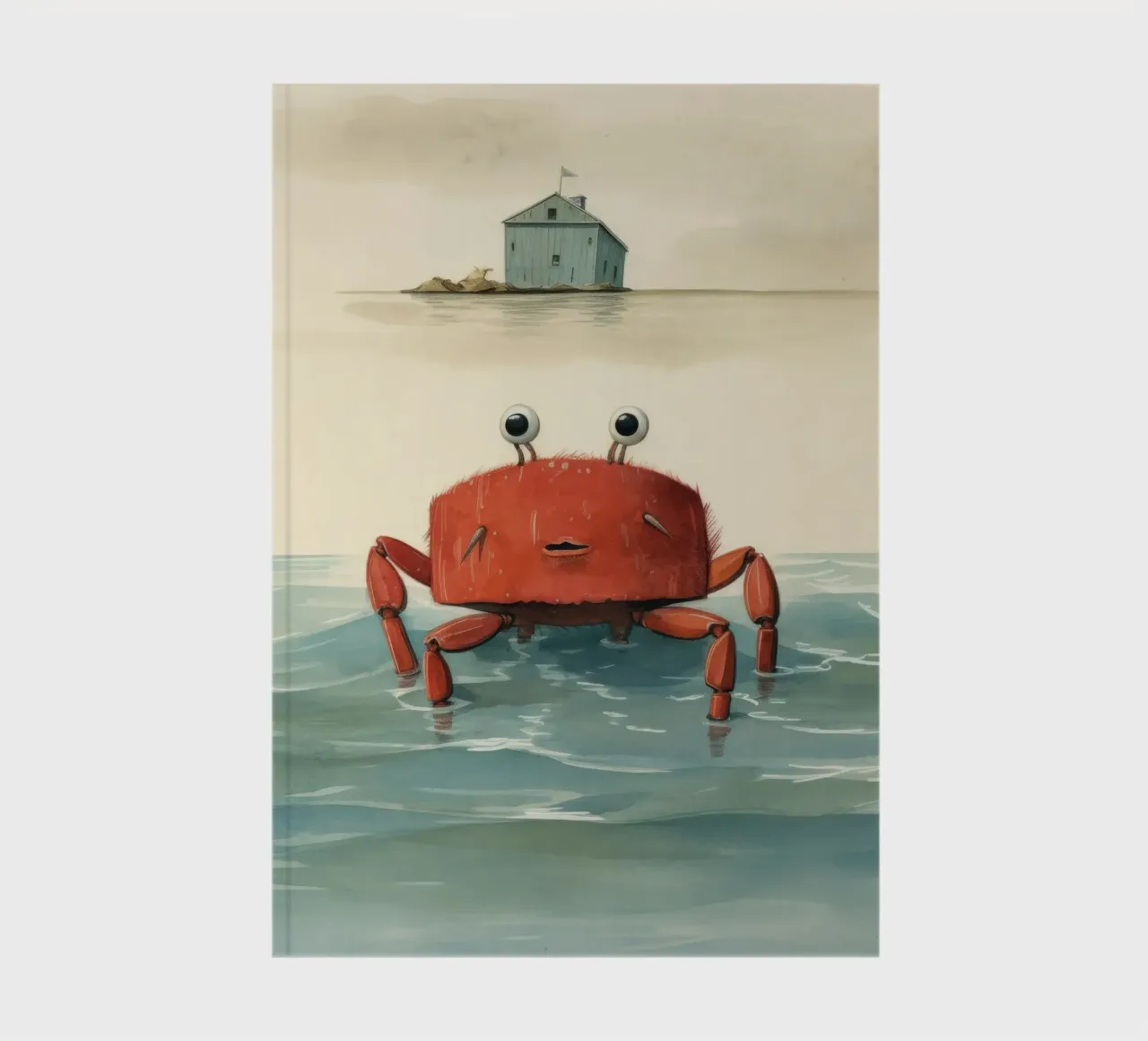 Minimal Crab 2 notebook by Minimal Animal Art
