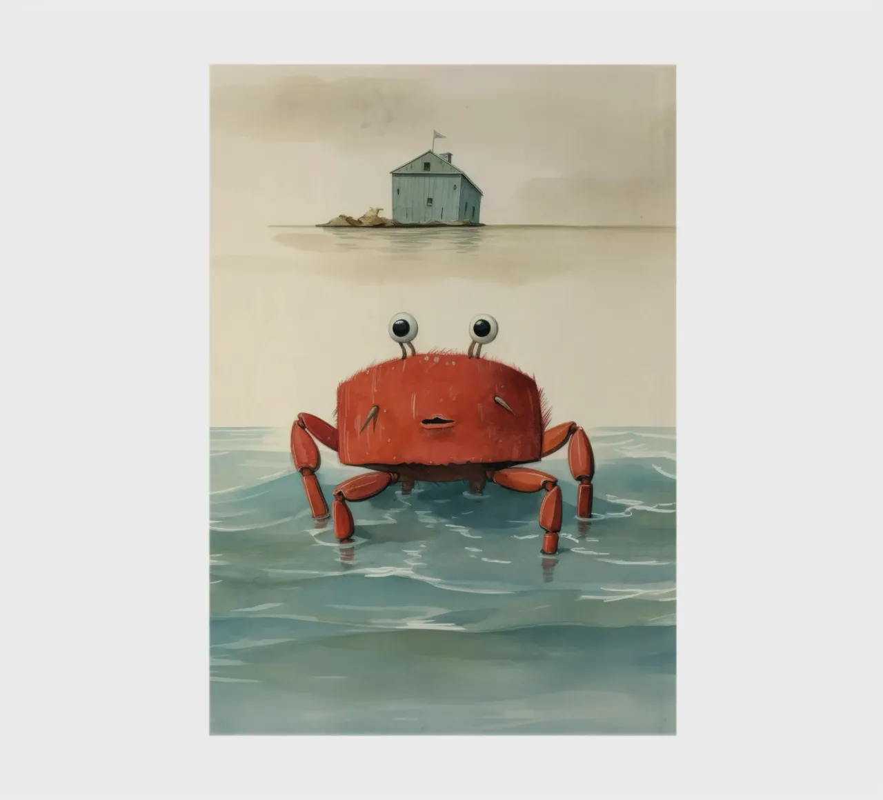 Minimal Crab 2 notebook by Minimal Animal Art