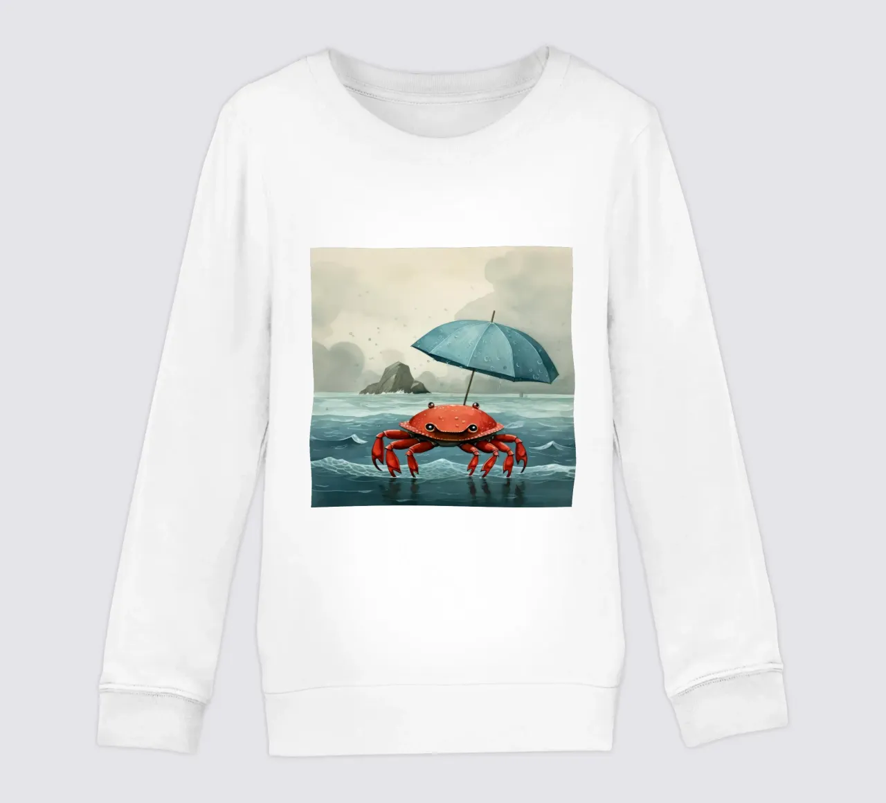 Granchio minimo 3 felpa bambino da Minimal Animal Art