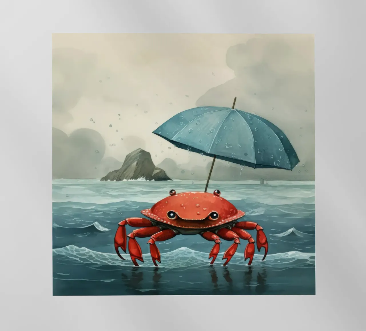 Granchio minimo 3 pellicola backlit da Minimal Animal Art