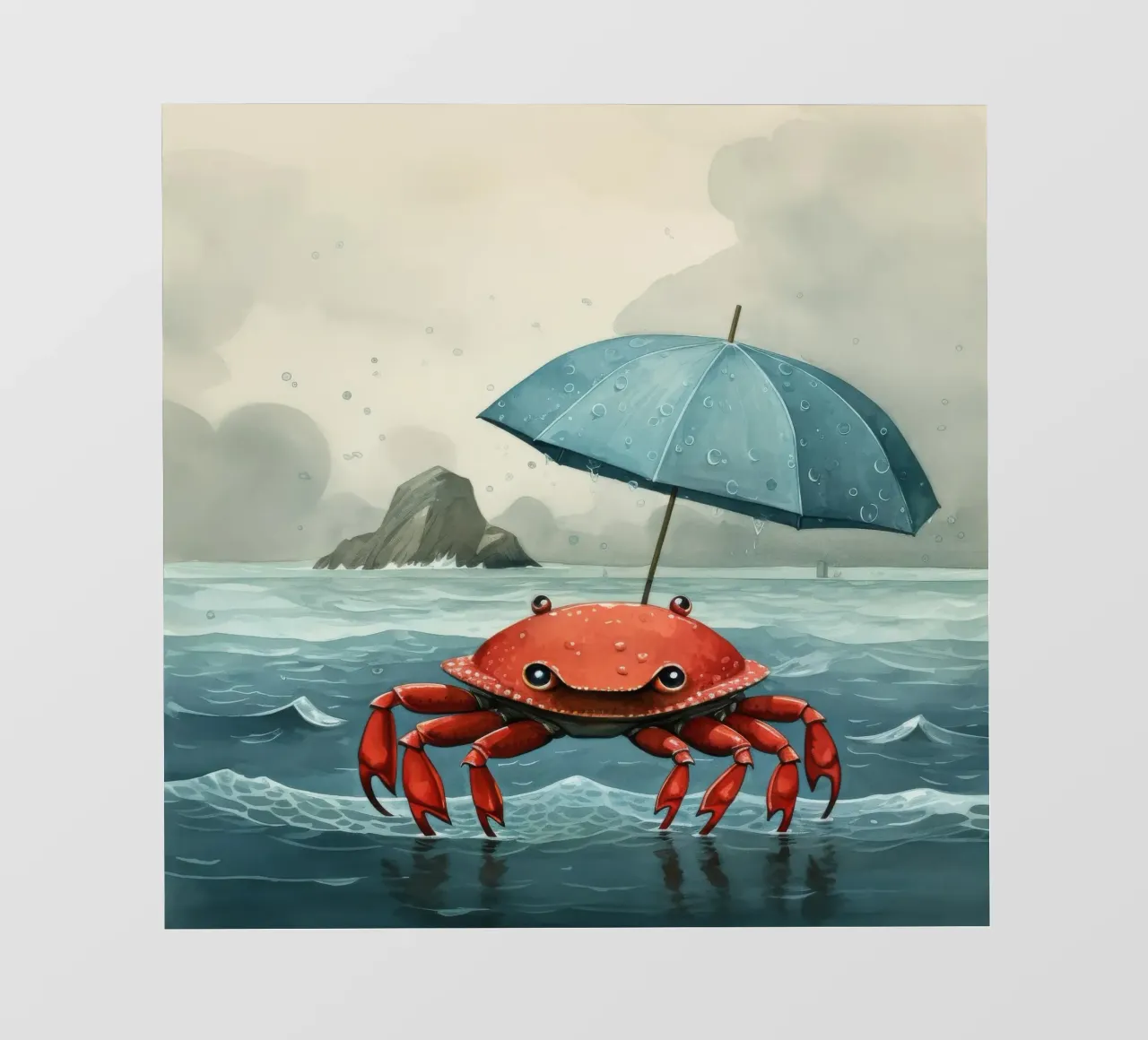 Granchio minimo 3 pellicola backlit da Minimal Animal Art